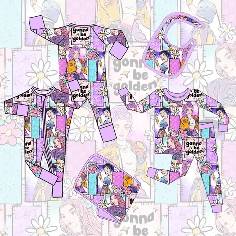 Source Bamboo Zipper Baby Romper Custom Print OEM Supplier