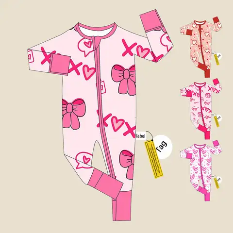 China Top Rts Mystery Box Bamboo Clothes Romper Sleeper Random Character Print Baby Kids Blind Box Character Bamboo Pajamas Zippy OEM