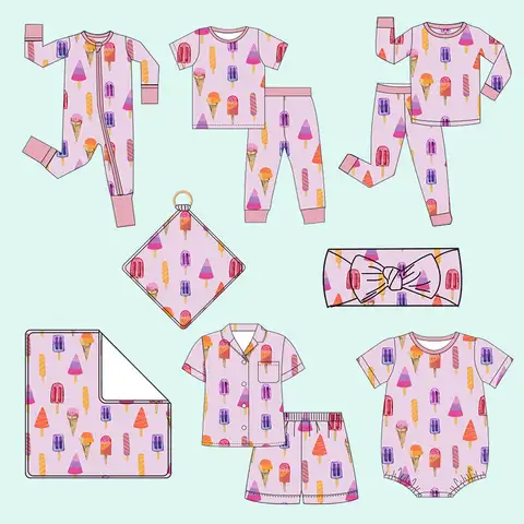 Source Custom Printed Designs Bamboo Baby Pajamas Verified Supplier